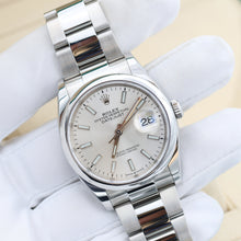 Cargar imagen en el visor de la galería, Rolex Datejust 36 126200 Silver Dial Oyster bracelet
