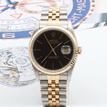 Load image into Gallery viewer, Rolex Datejust 36 ref. 16233 Black Plain dial with Full Set
