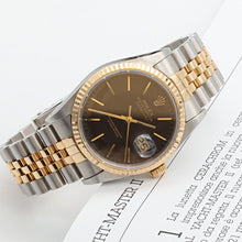 Load image into Gallery viewer, Rolex Datejust 36 ref. 16233 Black Plain dial with Full Set
