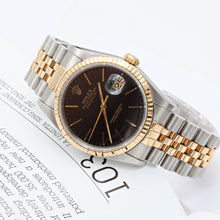 Load image into Gallery viewer, Rolex Datejust 36 ref. 16233 Black Plain dial with Full Set
