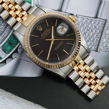 Load image into Gallery viewer, Rolex Datejust 36 ref. 16233 Black Plain dial with Full Set
