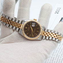 Load image into Gallery viewer, Rolex Datejust 36 ref. 16233 Black Plain dial with Full Set
