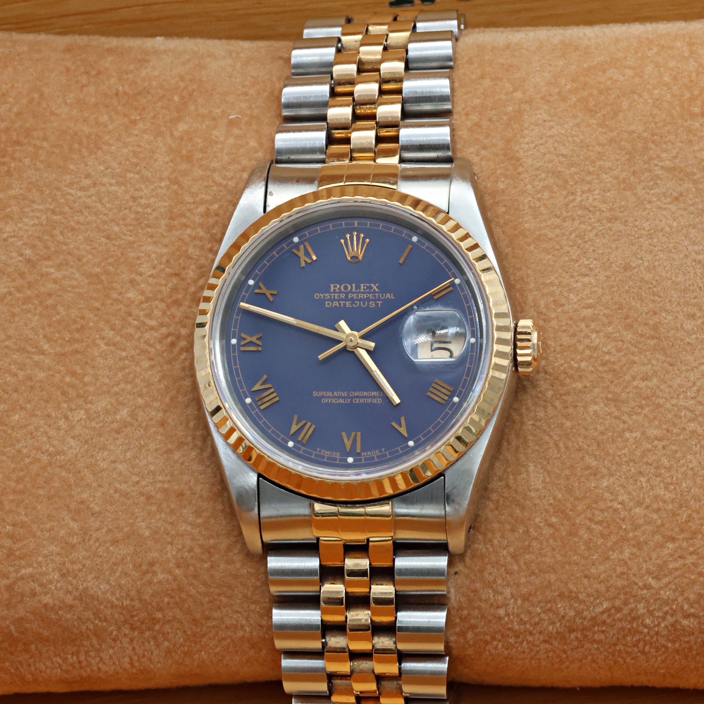 Rolex Datejust 36 ref. 16233 Blue Roman dial - Jubilee Bracelet - Full Set