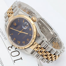 Indlæs billede til gallerivisning Rolex Datejust 36 ref. 16233 Blue Roman dial - Jubilee Bracelet - Full Set
