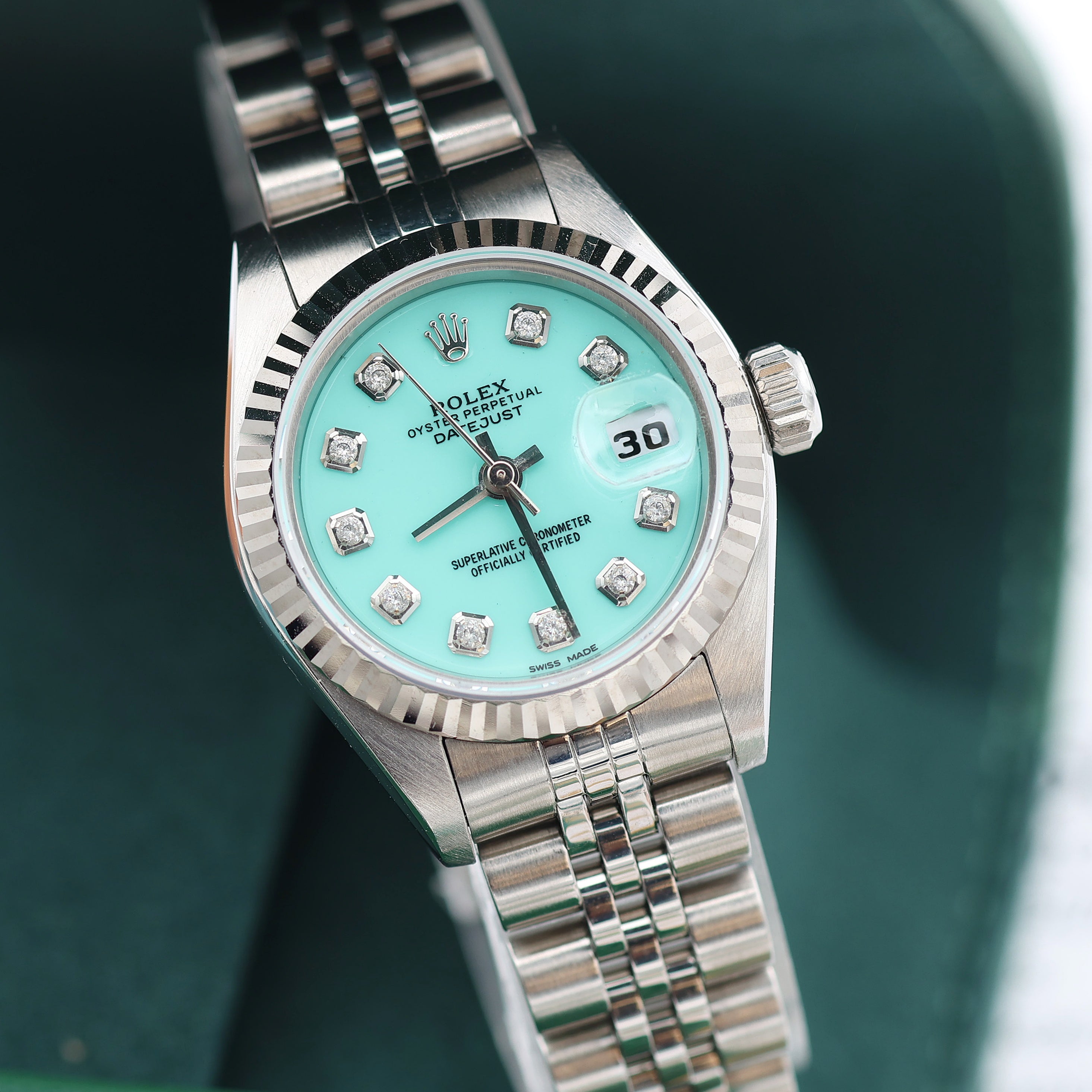 Rolex Datejust Lady ref. 69174 Jubilee bracelet - Tiffany Dial with Zircons
