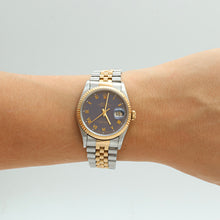 Indlæs billede til gallerivisning Rolex Datejust 36 ref. 16233 Blue Roman dial - Jubilee Bracelet - Full Set

