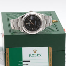 Carica l'immagine nel visualizzatore di Gallery, Rolex Datejust 41 ref. 116300 Black Roman Dial - Oyster Bracelet - Full Set
