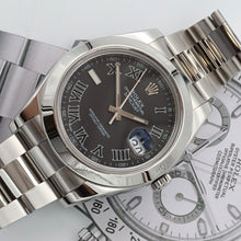 Carica l'immagine nel visualizzatore di Gallery, Rolex Datejust 41 ref. 116300 Black Roman Dial - Oyster Bracelet - Full Set
