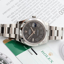 Carica l'immagine nel visualizzatore di Gallery, Rolex Datejust 41 ref. 116300 Black Roman Dial - Oyster Bracelet - Full Set
