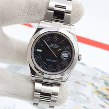 Carica l'immagine nel visualizzatore di Gallery, Rolex Datejust 41 ref. 116300 Black Roman Dial - Oyster Bracelet - Full Set
