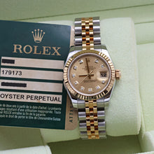 Bild in Galerie-Viewer laden, Rolex Datejust ref. 179173 Champagne Diamonds Dial Jubilee Bracelet - Full set
