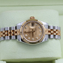 Bild in Galerie-Viewer laden, Rolex Datejust ref. 179173 Champagne Diamonds Dial Jubilee Bracelet - Full set
