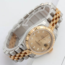 Bild in Galerie-Viewer laden, Rolex Datejust ref. 179173 Champagne Diamonds Dial Jubilee Bracelet - Full set
