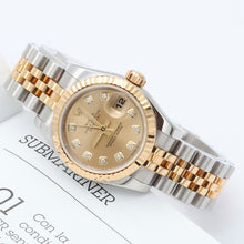Bild in Galerie-Viewer laden, Rolex Datejust ref. 179173 Champagne Diamonds Dial Jubilee Bracelet - Full set
