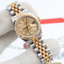 Bild in Galerie-Viewer laden, Rolex Datejust ref. 179173 Champagne Diamonds Dial Jubilee Bracelet - Full set
