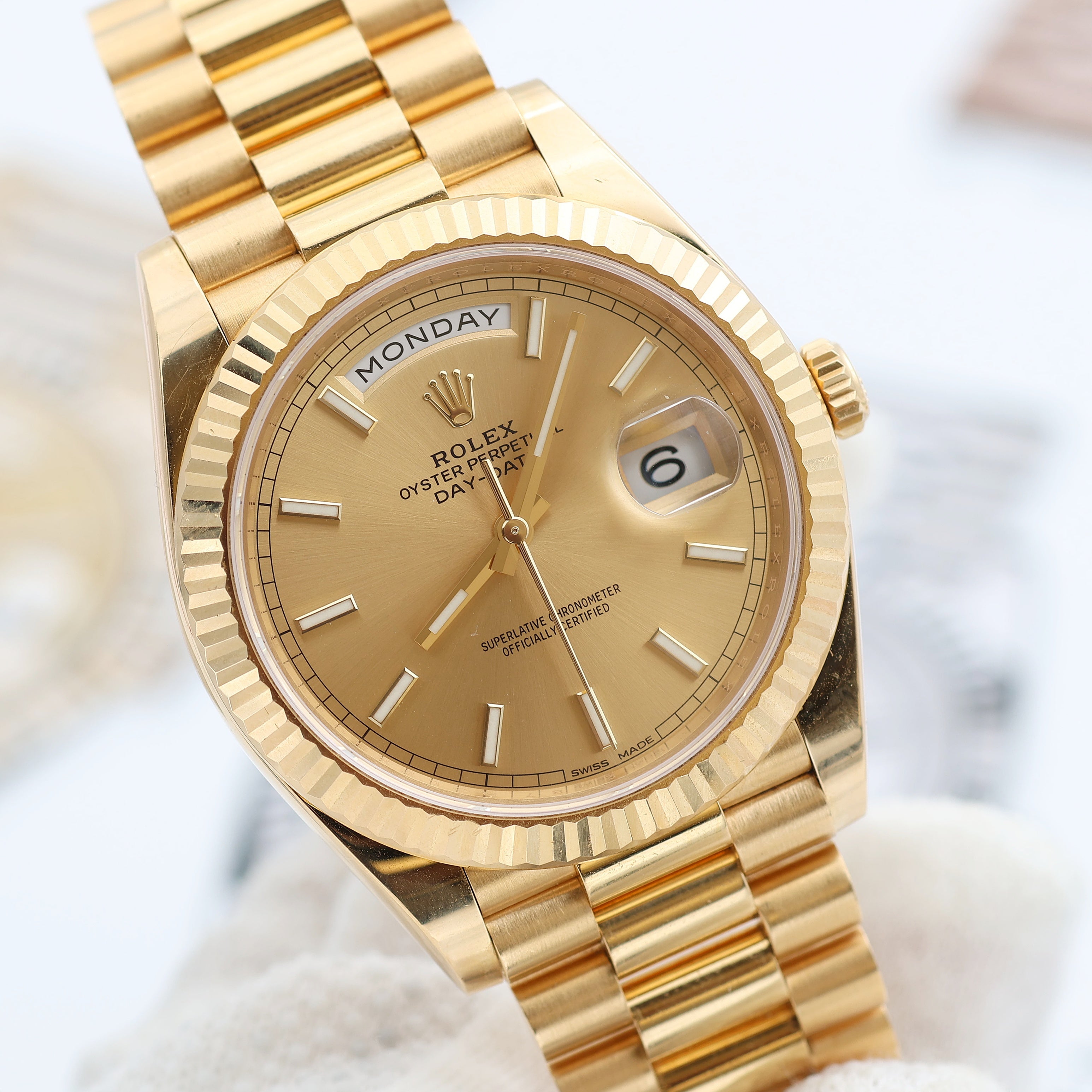 Rolex Day-Date 40 Ref. 228238 "The President" - Champagner Dial - Volles Set