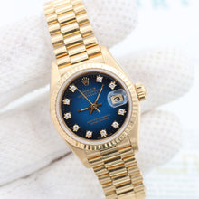 Charger l'image dans la galerie, Rolex Lady Datejust ref. 69178 Blue Degradee Diamonds Dial
