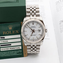 Carica l'immagine nel visualizzatore di Gallery, Rolex Datejust ref. 116234 White Dial - Jubilee - Full Set
