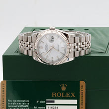 Carica l'immagine nel visualizzatore di Gallery, Rolex Datejust ref. 116234 White Dial - Jubilee - Full Set
