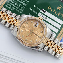 Załaduj obraz do przeglądarki galerii, Rolex Datejust ref. 116233 Computer Champagne Diamonds Dial - Full Set

