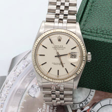 Indlæs billede til gallerivisning Rolex Datejust ref. 1601 - White Gold Bezel - Silver dial (VI) - Full Set
