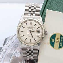Indlæs billede til gallerivisning Rolex Datejust ref. 1601 - White Gold Bezel - Silver dial (VI) - Full Set
