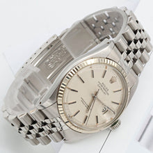 Indlæs billede til gallerivisning Rolex Datejust ref. 1601 - White Gold Bezel - Silver dial (VI) - Full Set
