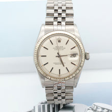 Indlæs billede til gallerivisning Rolex Datejust ref. 1601 - White Gold Bezel - Silver dial (VI) - Full Set
