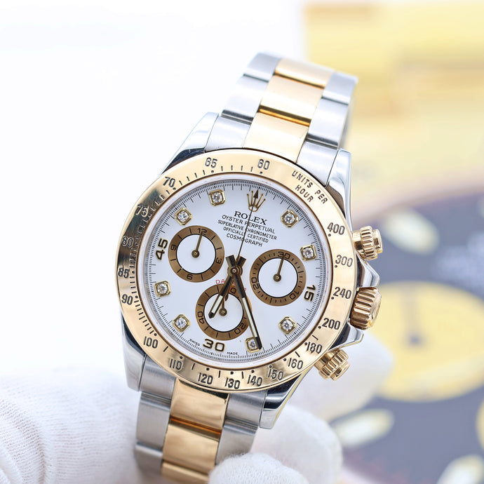 Rolex Daytona 116523 - White Diamonds Dial - Full Set