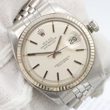 Indlæs billede til gallerivisning Rolex Datejust ref. 1601 - White Gold Bezel - Silver dial (VI) - Full Set
