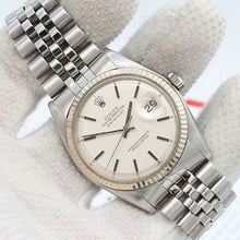 Indlæs billede til gallerivisning Rolex Datejust ref. 1601 - White Gold Bezel - Silver dial (VI) - Full Set
