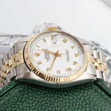 Carica l'immagine nel visualizzatore di Gallery, Rolex Datejust ref. 16013 -Steel/Gold - White Roman Dial

