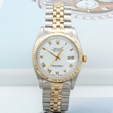 Carica l'immagine nel visualizzatore di Gallery, Rolex Datejust ref. 16013 -Steel/Gold - White Roman Dial
