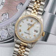 Carica l'immagine nel visualizzatore di Gallery, Rolex Datejust ref. 16013 -Steel/Gold - White Roman Dial
