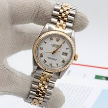 Carica l'immagine nel visualizzatore di Gallery, Rolex Datejust ref. 16013 -Steel/Gold - White Roman Dial
