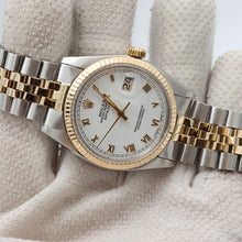 Carica l'immagine nel visualizzatore di Gallery, Rolex Datejust ref. 16013 -Steel/Gold - White Roman Dial
