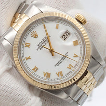 Carica l'immagine nel visualizzatore di Gallery, Rolex Datejust ref. 16013 -Steel/Gold - White Roman Dial
