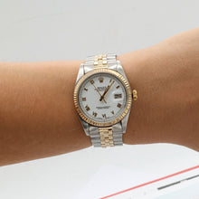 Carica l'immagine nel visualizzatore di Gallery, Rolex Datejust ref. 16013 -Steel/Gold - White Roman Dial
