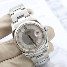 Charger l'image dans la galerie, ON SALE: Rolex Datejust ref. 116200 Silver / Dark Silver (Tuxedo) Dial - Oyster Bracelet - Full Set

