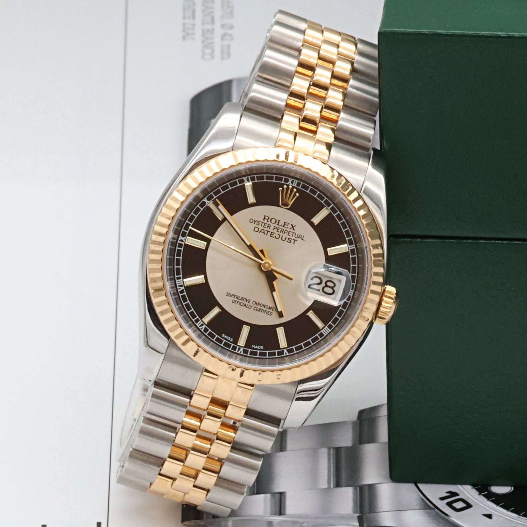 Rolex Datejust ref. 116233 Silver "Tuxedo" Dial - Jubilee