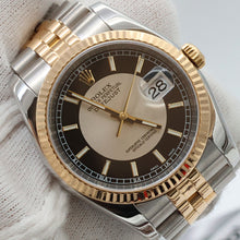 Bild in Galerie-Viewer laden, Rolex Datejust ref. 116233 Silver "Tuxedo" Dial - Jubilee
