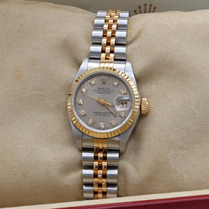 Rolex Datejust Lady ref. 69173 Steel/Gold - Grey Millennary Diamonds Dial - Jubilee