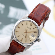 Cargar imagen en el visor de la galería, Rolex Precision ref. 6694 - Champagne Dial with Golden Indexes - Leather Strap
