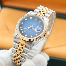 Cargar imagen en el visor de la galería, Rolex Datejust 36 ref. 16233 Blue Degradee Diamonds dial - Jubilee Bracelet - Full Set
