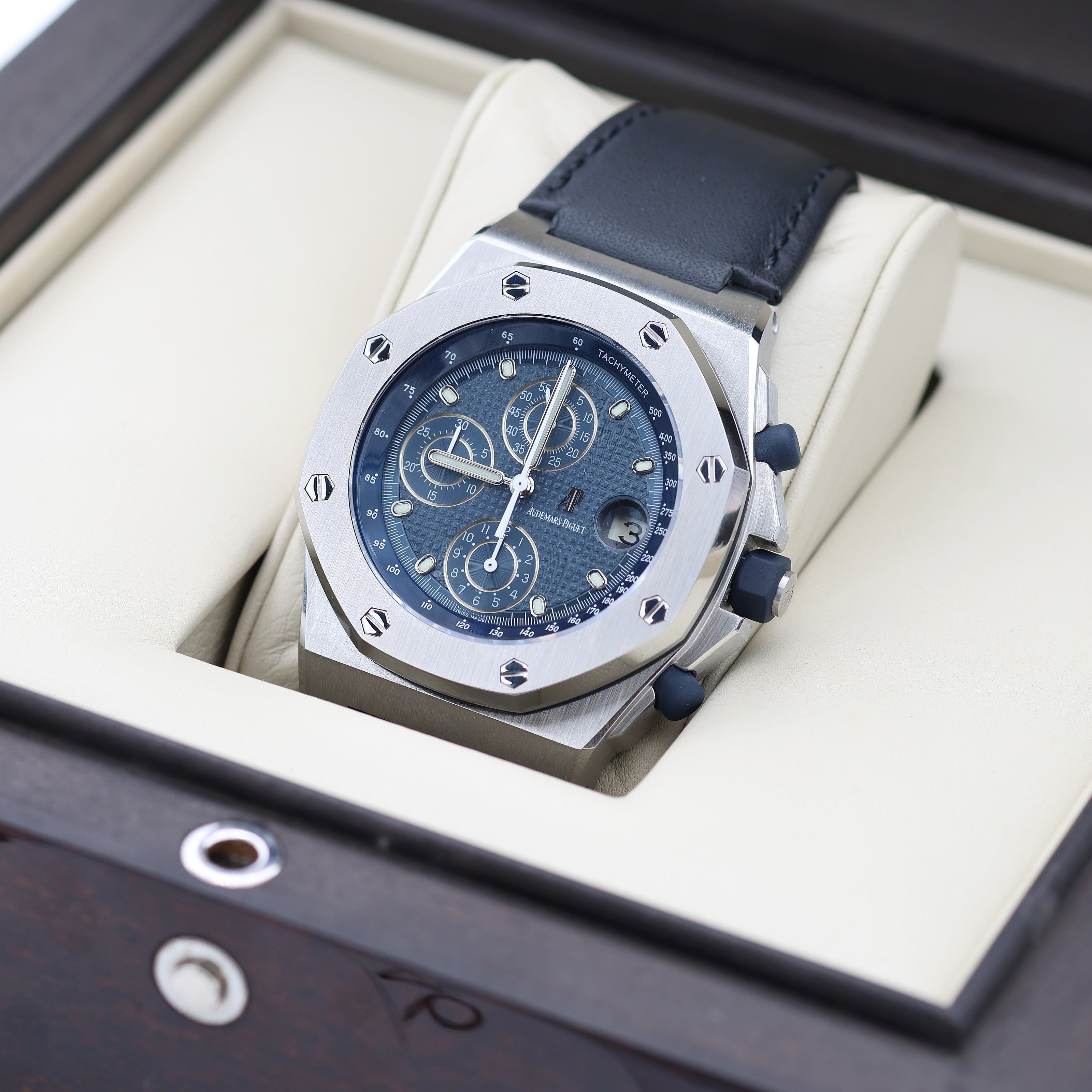 Audemars Piguet Royal Oak Offshore ref. 25770ST Blue dial - Full Set