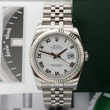 Cargar imagen en el visor de la galería, Rolex Datejust ref. 116234 White Roman Dial - Jubilee - Full Set
