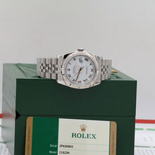Cargar imagen en el visor de la galería, Rolex Datejust ref. 116234 White Roman Dial - Jubilee - Full Set
