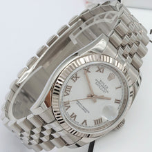 Cargar imagen en el visor de la galería, Rolex Datejust ref. 116234 White Roman Dial - Jubilee - Full Set
