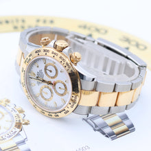 Cargar imagen en el visor de la galería, Rolex Daytona ref. 116503 steel/gold - White dial w/golden subs - Full Set
