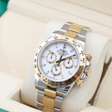 Cargar imagen en el visor de la galería, Rolex Daytona ref. 116503 steel/gold - White dial w/golden subs - Full Set
